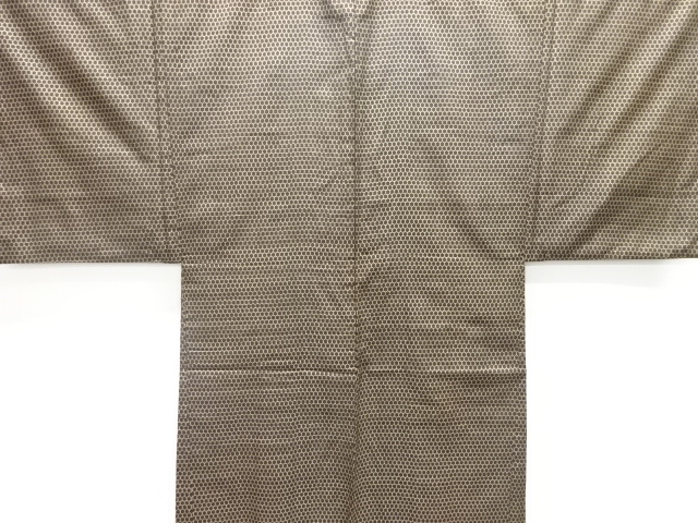 亀甲模様織り出し本場泥大島紬男物羽織